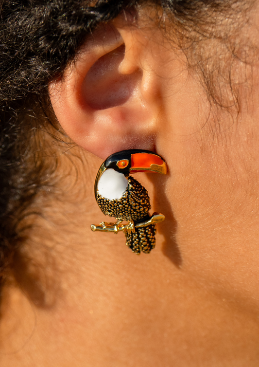 Boucle d'oreille Toucan